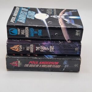 Poul Anderson‎ Harvest of Stars Fleet of Stars Boat of a Million Years PB Lot